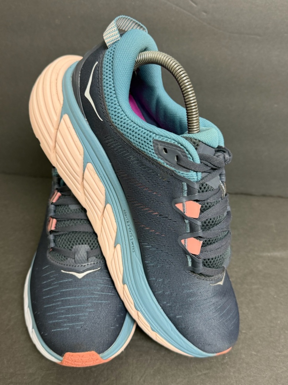 Hoka One One Gaviota 3 Women's 9.5 B Ombre Blue Rosette Running Sneaker Shoe EUC - Picture 3 of 11